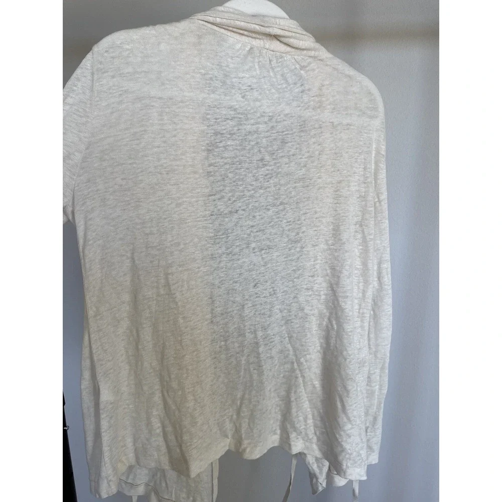 by malene birger wrap front  Tie cardigan SZ M‎ White Classic Short Open